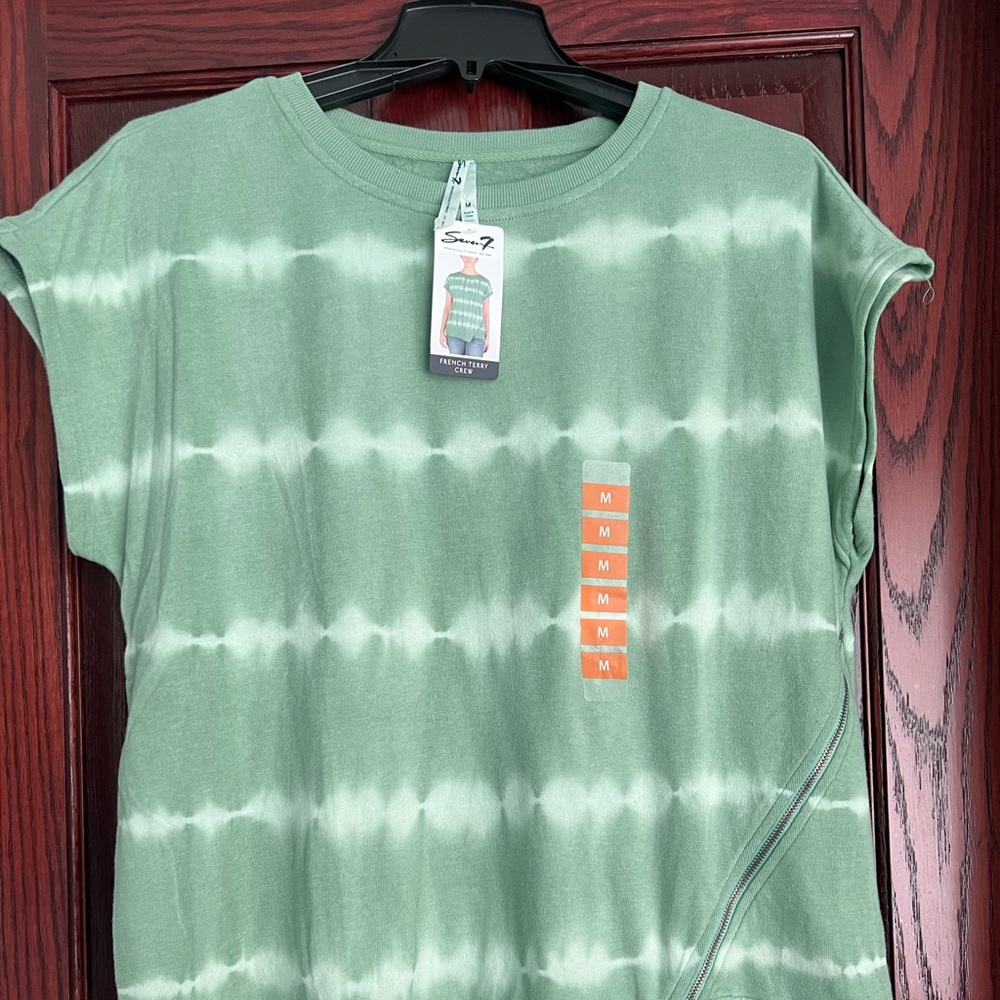 FRENCH TERRY CREW TOP - BRAND NEW WITH TAGS - SIZE M - WOMENS - NEW WITH TAGS